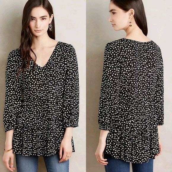 Anthropologie Tops - Anthropologie Maeve Lila Tiered Tunic Top